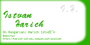 istvan harich business card